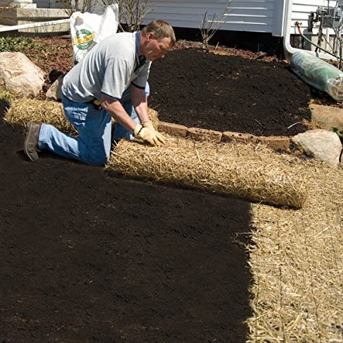 EZ Straw Grass Seed Germination and Erosion Control Blanket, 4 ft x 50 ft, Covers 200 sq ft – Protects and Assists in Grass Seed Growth - size: 1 pack