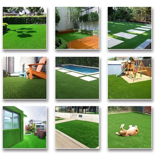 SunVilla SV6.5'X10' Realistic Indoor/Outdoor Artificial Grass/Turf 6.5 FT X 10 FT (65 Square FT) - size: 6.5 FT x 10 FT (65 Square FT)