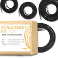 Zero Gravity Bungee All in Replacement kit, Replacement Cord for Zero Gravity Chair, Outdoor Recliner, Patio Furniture Repair kit, 4 Cords - Black