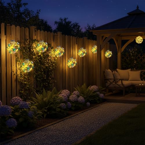 2 Pack Hummingbird Solar Lights Outdoor Hanging Lantern with Handle, Solar Powered Hummingbird Garden Decor for Outside Patio Yard Porch Pathway Hummingbird Gifts for Women (Warm White LED Lights) - color: Green-Hummingbird