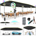 COBIZI 10x20 Pop Up Canopy Tent Ez Up Commercial Outdoor Canopy Wedding Party Tents with Center Lock Instant Folding Shelter with Reflective Strip, Air Vent & 4 Sandbags, (10'X20') Grey - color: Grey(1-year warranty), size: 10x20ft with No Sidewalls