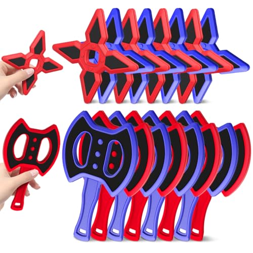 Axe Throwing Game for Backyard, Axe Throwing Target Set 16 Throwing Axes Outdoor Games Indoor Carnival Yard Lawn Backyard Games 8 Star + 8 Axes (Dart Board Not Inclu) - style: 8 Throwing Star & 8 Axes