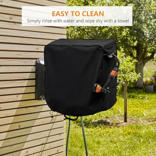 420D Garden Hose Reel Cover, All-Season Protection Cover, Precision Size for 18" to 36" Reels, for Garden, Yard, and Commercial Use