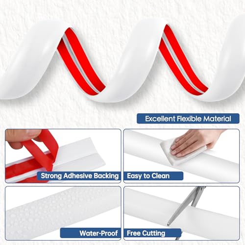 Floor Cord Cover for Wires on Floor Self Adhesive Cord Hider Floor Cable Management Wire Covers for Cords Protector Prevent Cable Trips Cord Cavity W 0.32" x H 0.32", White, 20Ft - color: White, size: 0.78 In x 20 Ft