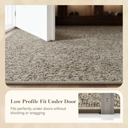 MontVoo Door Mat Indoor Entrance Doormat, Absorbent Durable Rubber Non Slip Front Door Mat for Inside Entry Entryway Dirt Trapper Welcome Mat, Grey Brown 32''x48'' - color: Grey Brown, size: 32''x48''
