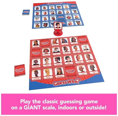 Spin Master Games, Guess Who? Giant Edition, Family Game for Indoor & Outdoor Fun with Big Oversized Board, for Family and Kids, 2-4 Players, Ages 6 & Up - style: Giant Game - Guess Who?