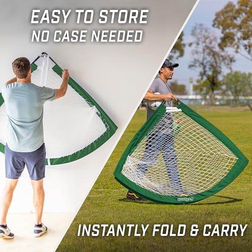 GoSports Portable Soccer Goals for Kids - 13 Color Options - Choose 4 x 3 ft or 6 x 4 ft - Team Tone Pop Up Nets for Backyard - color: Dark Green, style: 6 ft x 4 ft