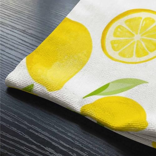 Smooffly Lemon Fruit Leaves Cotton Linen Throw Lumbar Pillow Case Cushion Cover Home Office Decorative Rectangle 12 X 20 Inches - color: Swn13
