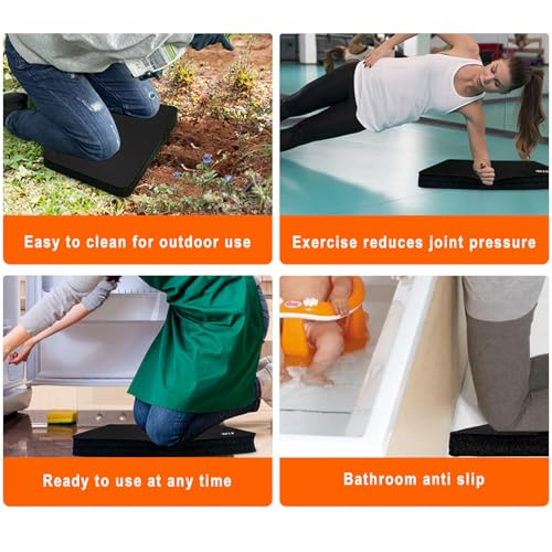 Kneeling Pad, Extra Thick Gardening Kneeling Pad for Women, Large Foam Bathtub Kneeling Pad for Bathing Baby, Waterproof Knee Pads Garden Workout Supplies, Black - color: black