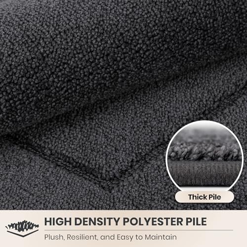 PURRUGS Dirt Trapping Door Mat 24" x 59", Non-Slip/Skid Machine Washable Entryway Rug, Dog Doormat, Super Absorbent Welcome Mat for Muddy Wet Shoes and Paws, Charcoal - color: Charcoal, size: 24" X 59"