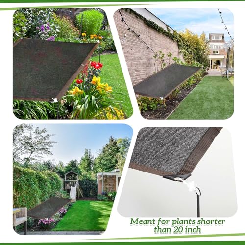 Threehoney 1 Set Plant Shade for Outdoor with 4 Stakes, Rope, and Grommets, Plant Covers Freeze Protection Winter, 70% Sunblock Shade Cloth for Vegetable Dog Chicken Greenhouse Canopy (6.56 x 3.28 ft)