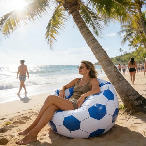 Portable Camping Chair - Portable Folding Heavy Duty Inflatable Lounger for Adults with Waterproof Pvc | Air Sofa Material with Outdoor Furniture Function, Home Camping Beach Lake Backyard 25x25cm Siz
