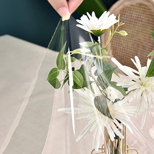 Nasitos 2 Pack Clear Plastic Table Cloth 54x120 Inch - Vinyl Oilcloth Transparent Cover for Dining, Waterproof, Rectangle Shape - Holiday Dinner, Showrooms - color: Clear, size: 54x120 Inch (Rectangular)