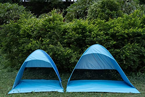 Pop Up Beach Tent –for 2-3 Person UPF 50+ UV Sun Protection Beach Shade Tent Pop Up Sun Shelter with Carry Bag and Stakes for Beach, Park, Camping (Large) - size: Large