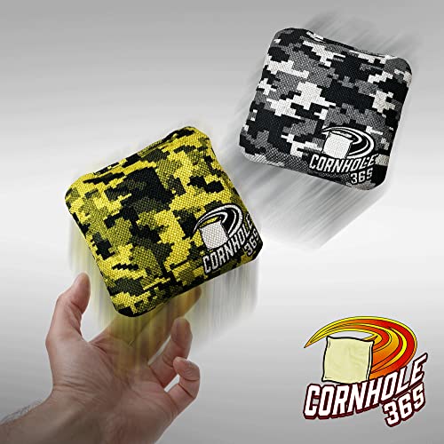 Cornhole365 Themed Cornhole Bag - All-Weather, Heavy-Duty & Durable Polyester Fabric, Resin Filling, Double-Stitched Duck Cloth - Professional Cornhole Bean Bags for Indoor & Outdoor Use - Set of 8 - color: Digital Camo
