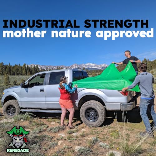 RENEGADE Industrial Tarp 12x9 ft Green – Heavy Duty, Waterproof, UV-Resistant, PFAS-Free – Durable Tarp for Jobsite Coverage, Construction, Farming & Shelter Use - color: Green, size: 12X9