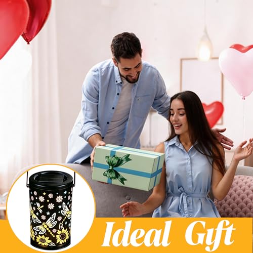Solar Lanterns Outdoor Waterproof Solar Lights Outdoor Garden, Gifts for Women Mother's Day Mom Grandma, Hanging Solar Lights Dragonfly Garden Decor for Patio, Yard, Lawn, Porch, Backyard - style: Dragonfly