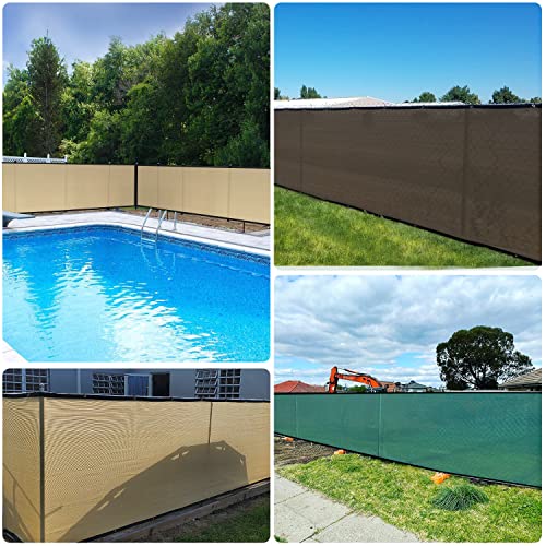 Privacy Fence Screen 8' x 2', 90% Blockage Heavy Duty 170 GSM Fencing Mesh Net Cover for Outdoor Wall Garden Yard Backyard Cable Zip Ties Included Black-We Make Custom Size - color: Black, size: 8X2 FT - Custom Sizes