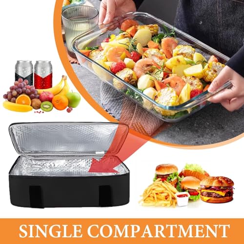 Insulated Casserole Carrier 9x13 Inch, Durable Nylon, Leak-Proof Casserole Dish Carrier, Casserole Carriers for Hot or Cold Food (Black) - color: Black