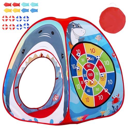 Bean Bag Toss Game Sets for Kids-3-in-1 Corn Hole Games for Kids,Kid Cornhole Game Set,Outside Backyard Outdoor Indoor Party Family Bean Bags Kid Tossing - color: Sharks