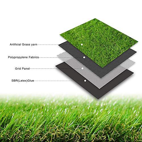 Artificial Grass Turf Lawn, 2Feet X 75Feet Realistic Indoor Outdoor Garden Balcony Decor Landscape Synthetic Fake Grass Pet Rug Carpet - size: 2Feet x 75Feet