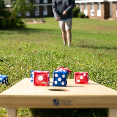 | Cornhole DICE Game | Family Lawn, Backyard, & Tailgate Game | Full Game Set Includes 6 Dice | Designed to Play on Cornhole Boards | Game for Outdoors, Indoors, Beach, Backyard, Park|