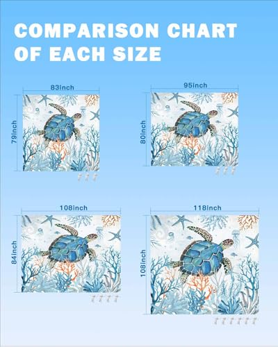 Beach Blanket Sandproof Oversized 108" x 84" Ocean Sea Turtle Waterproof Quick Drying Sand Free Mat Coral Starfish Picnic Blankets for Outdoor Travel Camping Hiking Park - color: Blue, size: 108''x84''