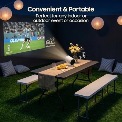 6FT Heavy Duty Folding Table,Fold-in-Half Portable Plastic Table with Carry Handle, Rattan-Pattern HDPE Tabletop,Indoor Outdoor Utility Table for Watch Party,Tailgate,BBQ,Events, Backyard Dining–Brown - color: Brown-rattan, size: 6FT