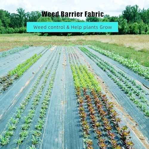 6.5ft x 330ft Weed Barrier Landscape Fabric Heavy Duty, Premium 3.2oz Ground Cover Weed Block Gardening Mat, Easy Setup & Superior Weed Control - size: 6.5ft x 330ft & 3.2 oz