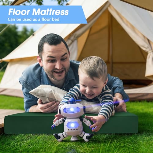 CYMULA Memory Foam Camping Mattress Pad 3 Inch Thick Portable Floor Sleeping Mat [car/Tent/Cot] Sleepover Guest Bed Roll up Cot Mattress for Indoor Outdoor Travel with Bag(Cot 72 * 24 * 3")