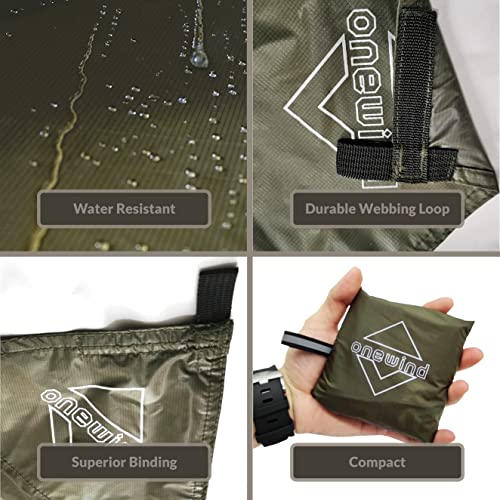 Onewind Tent Footprint, Small Tarp Tent Floor Ground Sheet 4000mm Waterproof Rate PU Coating, 98" *55" Ultralight Camping Tarp for Backpacking, Hiking, Camping, Picnic - color: Od Green-thicker, size: 98" x 55"