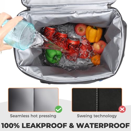 Heytrip Backpack Cooler 36/54 Cans, Insulated Portable Large Leakproof Waterproof Cooler Bag, 20 Hours Cold Retention for Lunch Camping Travel Beach Picnic - color: Black - 54 Cans