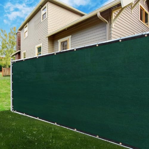 ShadeMart 5' x 12' Green Fence Privacy Screen, Heavy Duty 170 GSM HDPE Mesh with Grommets & Zip Ties, 90% Blockage - color: Green, size: 0 5' x 1 2'