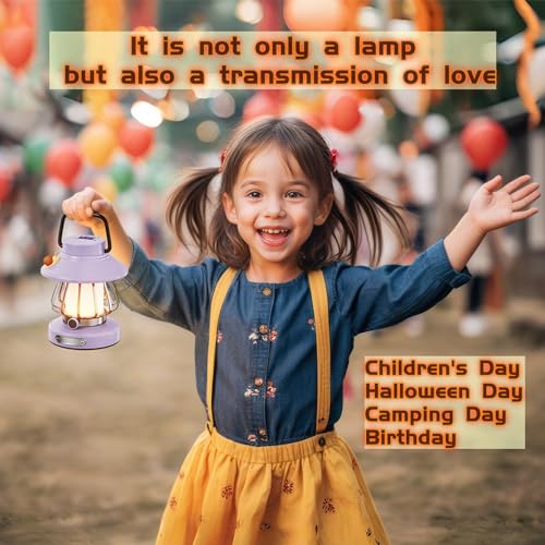 HOMY Snail Camping Lantern for Kids Rechargeable Portable Night Light with 3 Colors & Dimmable, Outdoor Camping Gear, Indoor Bedroom Tent Nightlight Gift for Toddlers - color: Purple