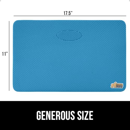 GORILLA GRIP® Extra Thick Patent Pending Supportive Foam Kneeling Pad, Large Cushion Knee Pads for Gardening, Baby Bath Time, Dirt and Water Resistant, Workout and Garden Supplies, 17.5x11, Blue - color: Blue
