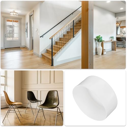 uxcell 110mm(4 5/16") Rubber End Caps, Round Vinyl Plug Insert Plastic End Caps for Tubing, Fence, Pipe Post, Furniture, Railing, White, 50mm Height - color: White, size: 110mm(4 5/16") x 50mm H