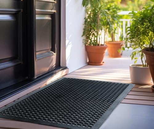 IRONGATE Rubber Doormat - Anti Fatigue Large 36x60 Rubber Floor Mat - Non Slip Indoor Outdoor Heavy Duty Commercial Kitchen Mat - Ramp Pool Restaurant Garage Big Floor Mat - Anti Slip Bar Drainage Mat - size: 36"L x 60"W x 0.5"Th