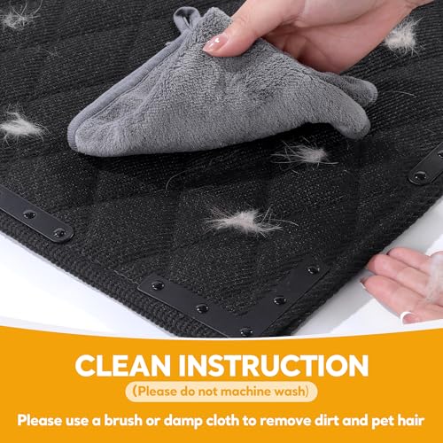 HOMBYS Chew Proof Dog Bed Mat with 12 Metal Rivets - Indestructible Kennel Pad for Teething Puppies & Aggressive Chewers, Durable Waterproof Crate Mat for Small Dogs, 23" x 17" (Indoor/Outdoor Use) - size: 23" X 17"