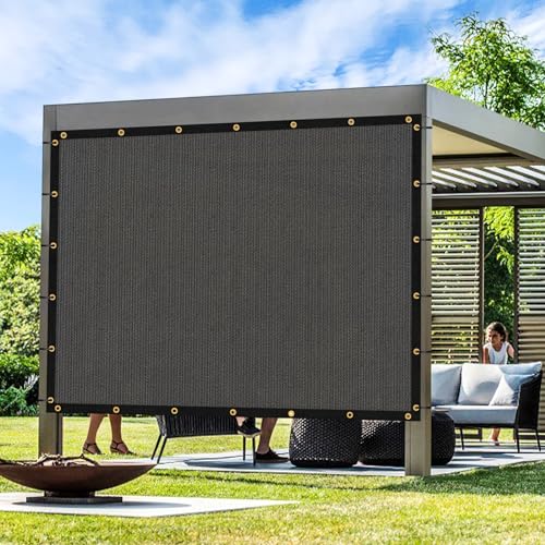 Artpuch Outdoor Pergola Shade Cover 4x6 FT Sun Shade Cloth with Grommets Dark Grey Commercial Grade Patio Privacy Screen Shade Canopy (Customized Available) GN04 - color: Dark Grey, size: 4' X 6' Customized