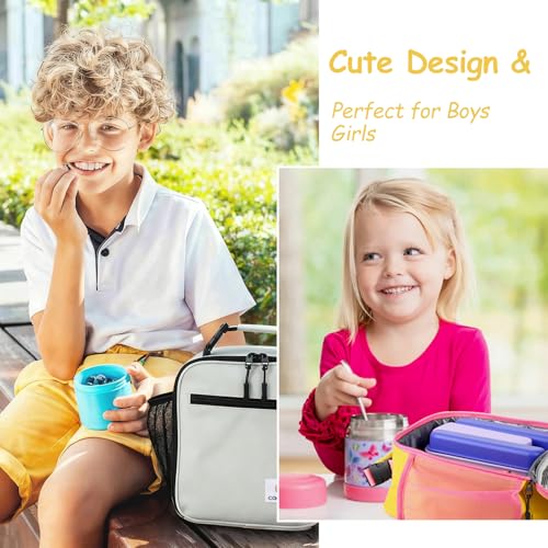 CaCTOUR Lunch Box Kids,Premium Insulated Lunch Bag for Girls Boys,Soft Bag Mini Cooler Back to School Thermal Reusable Lunch Bag for Work School Picnic (Yellow) - color: B-Yellow