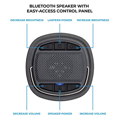 CORE 1250 Lumen Rechargeable Bluetooth Speaker Lantern with USB Output, Charges Phones