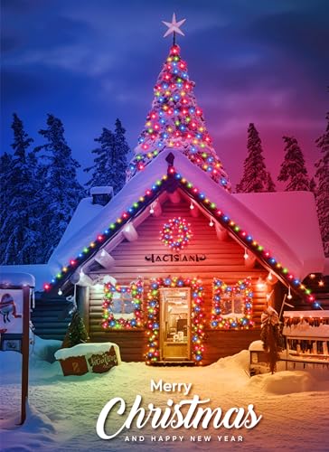 Minetom Solar String Lights for Outside, 33Ft 100 LED Outdoor Solar Fairy Lights, 8 Modes Balcony Lights for Tree Patio Christmas Party Wedding Decor (Multicolor) - color: Multicolor, size: 1 Pack