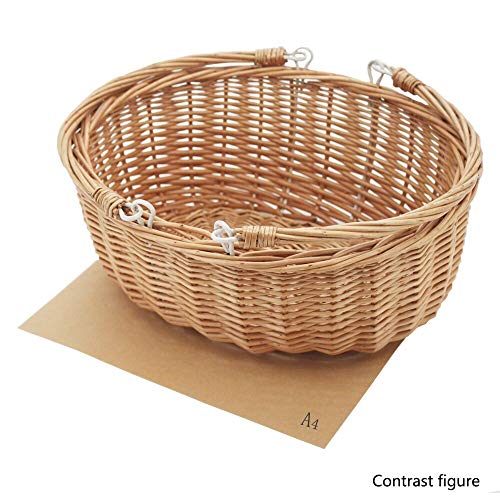 Wicker Picnic Baskets with Handles.Kingwillow. (Natural) - color: Natural