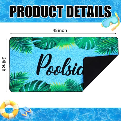 Tinideya Poolside Non Slip Mat Walk Pool Mats for Floor Outdoor Rubber Mats with Drainage Outdoor and Indoor Dock Safety Pool Mat(24" X 48") - size: 6" x 12" (Rectangular)
