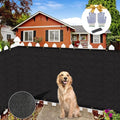 AOSION 4' x 25' Privacy Screen Fence 180 GSM Heavy Duty 90% Blockage Windscreen Mesh Shade Net Cover for Wall Garden Yard Chain Link Fence Privacy with Gloves & Zip Ties (Black) - size: 4' x 25' Black
