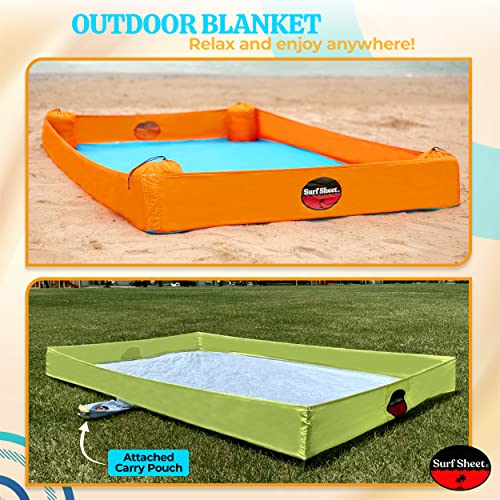 Sandproof Beach Blanket - Oversize Large Outdoor Picnic Blanket for Beaches & Camping - Portable Family Beach Blanket Waterproof Sandproof for Parks, Travel, Vacation Essentials(Orange) - color: Orange