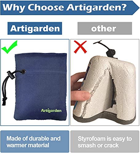 Artigarden Upgraded Outdoor Faucet Cover for Winter Freeze Protection - Outside Water Hose Bib Insulated Sock for Cold Weather, Blue, Pack of 2 - color: Blue, size: 2PCS-C