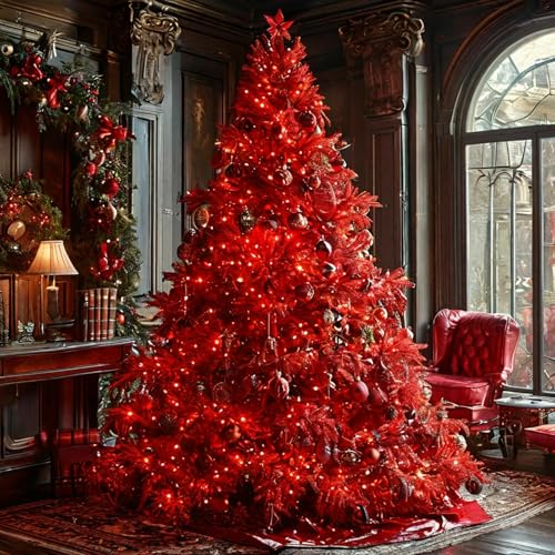 Upgraded 75.8 FT 200 LED Red Christmas Lights Outdoor Indoor, Memory Function & Timer & 8 Modes, Extendable Green Wire Waterproof String Light for Christmas Tree Party Wedding Home Garden Decorations - color: Red, size: 200LED