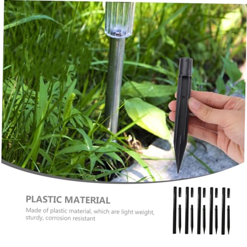 Lawn Light Accessories 15Pcs Solar Light Poles with Stakes and Connector Kit for Outdoor Landscape Path Lighting Extension