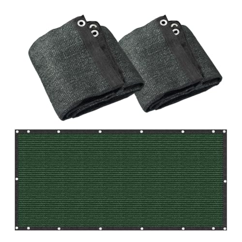 GL Garden Privacy Net Protective Screen, 5' x 400' Decorative Fences Heavy Duty 170 GSM Commercial Mesh Shade Cover with Brass Grommets, Perfect for Outdoor Back Yard, Dark Green, Customizable - size: 5 x 400 Feet